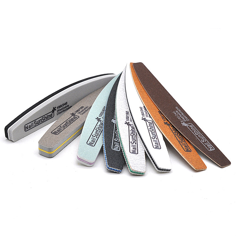 Set de pile de unghii 8 buc/cutie Bloc tampon de șlefuire Pedichiură Manichiură 80/100/120/150/180/240/1000 Limas Pile de unghii cu gel Instrumente