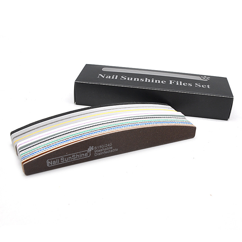 Set de pile de unghii 8 buc/cutie Bloc tampon de șlefuire Pedichiură Manichiură 80/100/120/150/180/240/1000 Limas Pile de unghii cu gel Instrumente
