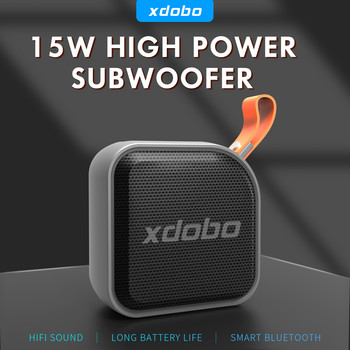 XDOBO 15 W високомощен субуфер Bluetooth високоговорител IPX7 Водоустойчив преносим външен висококачествен безжичен TWS високоговорител
