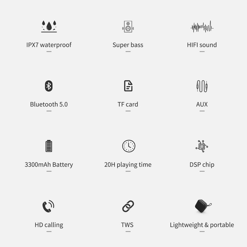 XDOBO 15W Subwoofer de mare putere Difuzor Bluetooth IPX7 Impermeabil supraponderal Difuzor portabil TWS de înaltă fidelitate în aer liber