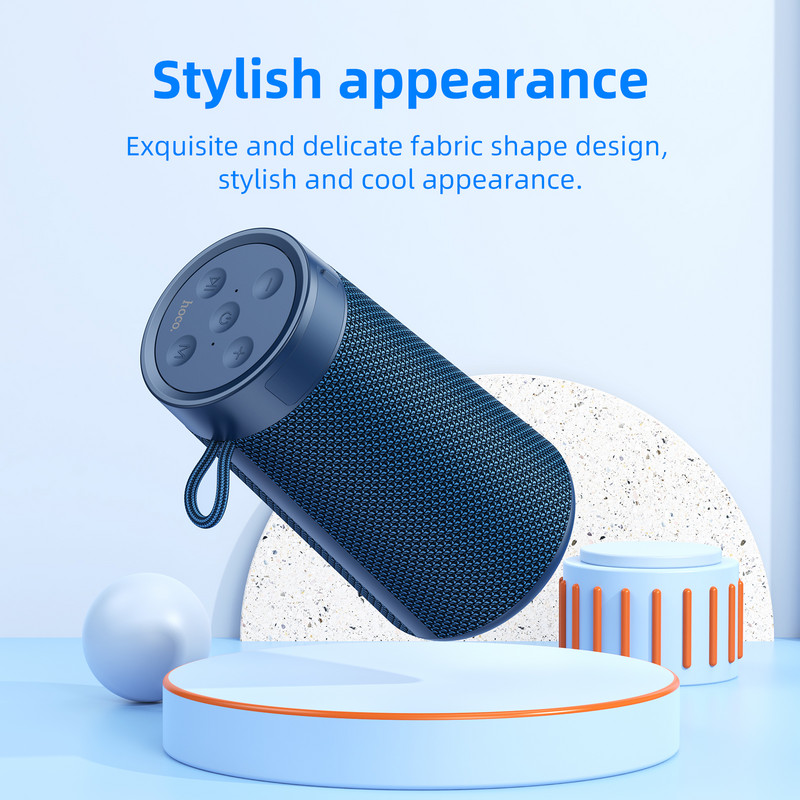 HOCO kültéri hordozható Bluetooth 5.0 zenei hangszóró 3D sztereó 1200 mAh hosszú idejű készenléti vezeték nélküli sporthangszóró támogatás FM AUX TF