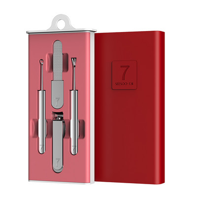 Set de manichiură Seesoo 3/4/6 buc. Cutter profesional pentru unghii Seturi de pedichiură din oțel inoxidabil Clipper pentru sprâncene Set de pile de unghii Instrumente de frumusețe