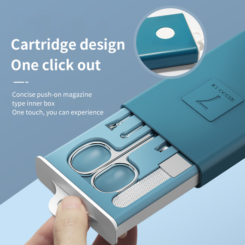 Set de manichiură Seesoo 3/4/6 buc. Cutter profesional pentru unghii Seturi de pedichiură din oțel inoxidabil Clipper pentru sprâncene Set de pile de unghii Instrumente de frumusețe