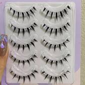 Изискан 1 комплект красиви красиви фалшиви мигли за очи Универсален грим Мигли меки за ежедневно носене