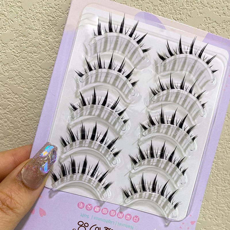 Изискан 1 комплект красиви красиви фалшиви мигли за очи Универсален грим Мигли меки за ежедневно носене