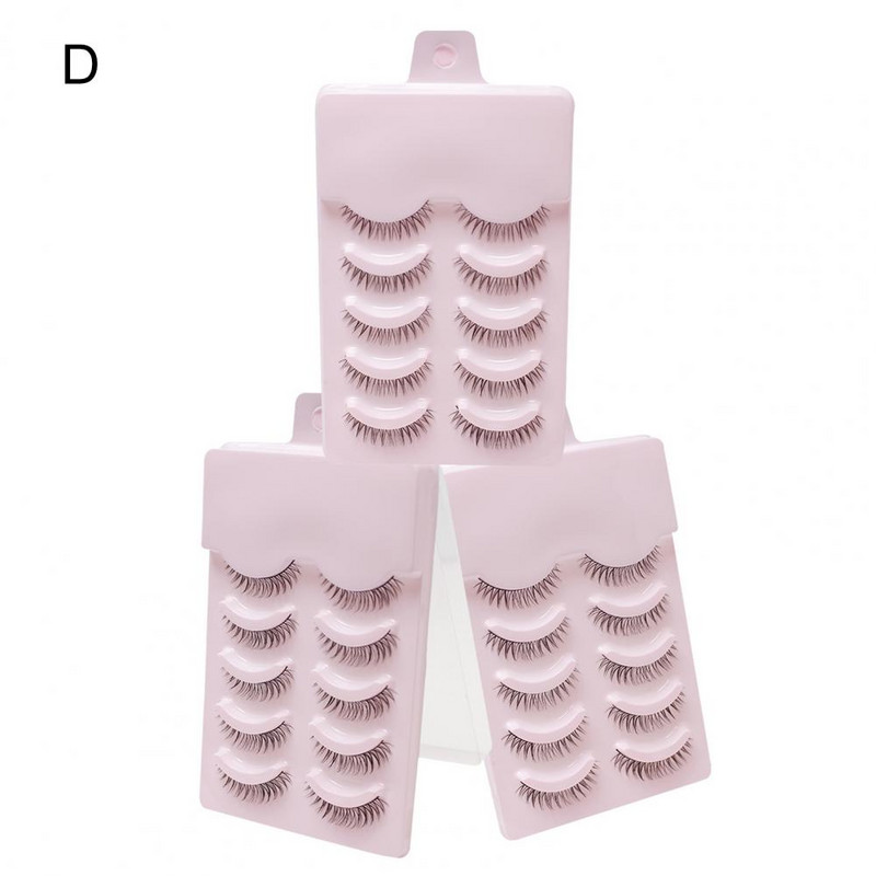 Γοητευτικά 5 ζευγάρια Εξαιρετικές φυσικά κατσαρές ψεύτικες βλεφαρίδες Cosplay Ζωντανές πυκνές βλεφαρίδες Nature for girl