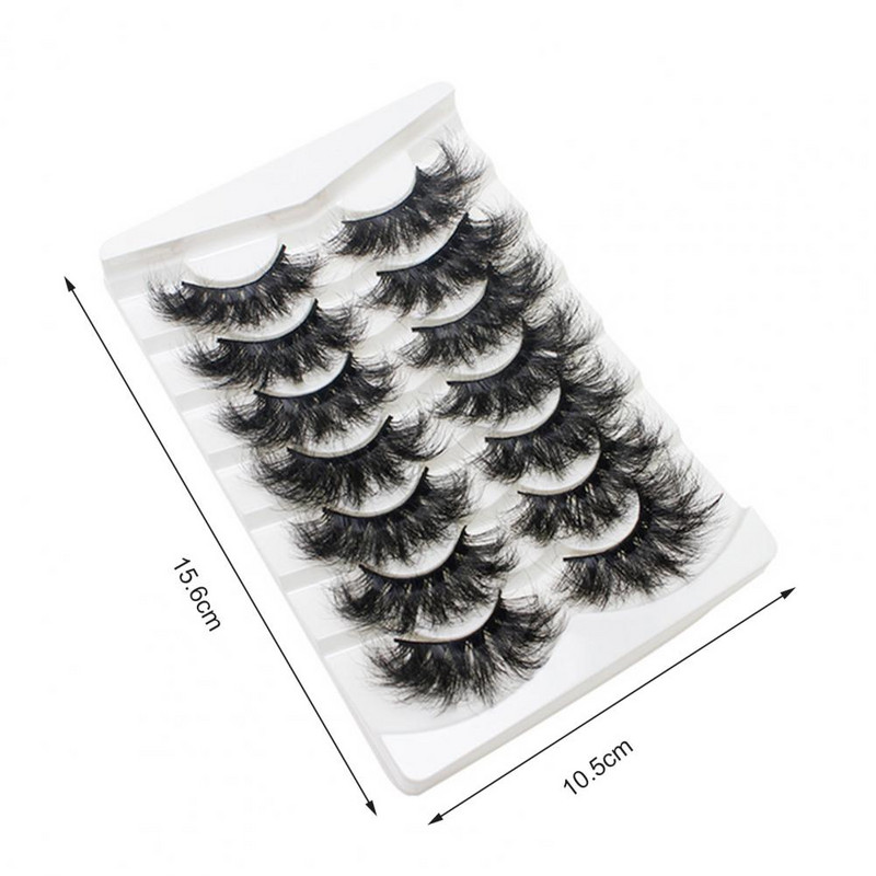 7 pari umjetnih trepavica, prirodne, dramatične, duge, lepršave, lažne volumenske trepavice, alat za šminkanje za zabavu