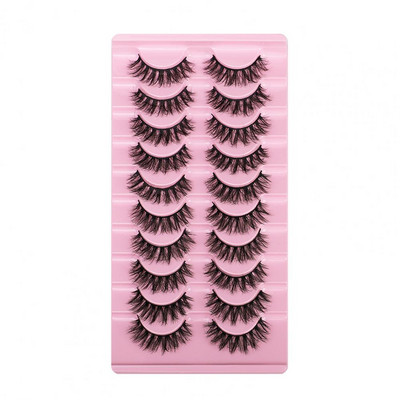 10 pari/kutija Debele umjetne trepavice Lijepe guste šminke Ekstenzije trepavica Imitacija nerc 3D umjetne trepavice