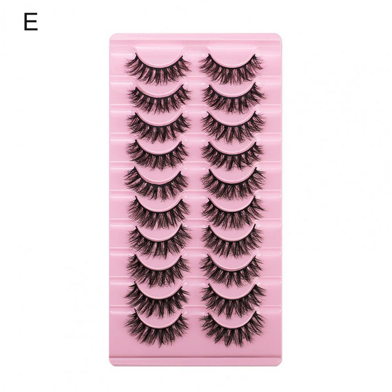 10 pari/kutija Debele umjetne trepavice Lijepe guste šminke Ekstenzije trepavica Imitacija nerc 3D umjetne trepavice