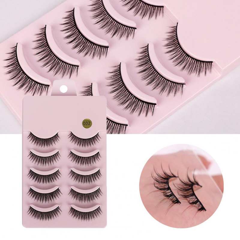 5 pari umjetnih trepavica prirodnog izgleda dobra duktilnost vlakna žene umjetne trepavice cluster ekstenzije trepavice kozmetički pribor