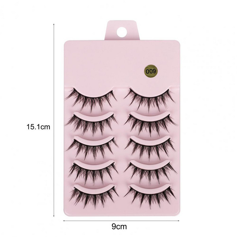 5 pari umjetnih trepavica prirodnog izgleda dobra duktilnost vlakna žene umjetne trepavice cluster ekstenzije trepavice kozmetički pribor