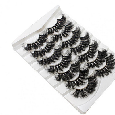 7 perechi de gene false, naturale, dramatice, lungi, pufoase, cu volum fals, extensie pentru gene, instrument de machiaj pentru petrecere