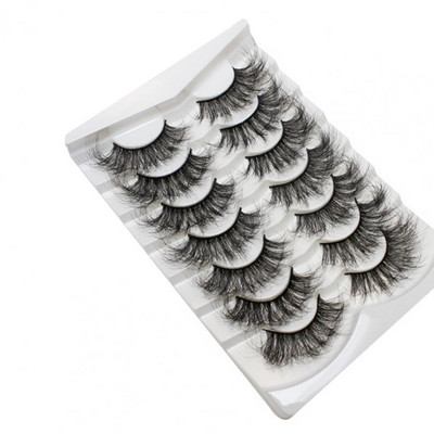 7 perechi de gene false, naturale, dramatice, lungi, pufoase, cu volum fals, extensie pentru gene, instrument de machiaj pentru petrecere