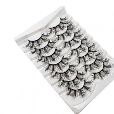 7 perechi de gene false, naturale, dramatice, lungi, pufoase, cu volum fals, extensie pentru gene, instrument de machiaj pentru petrecere