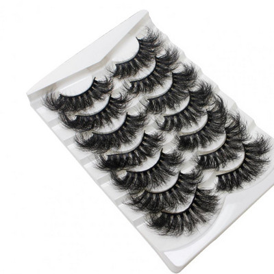 7 perechi de gene false, naturale, dramatice, lungi, pufoase, cu volum fals, extensie pentru gene, instrument de machiaj pentru petrecere