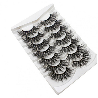 7 perechi de gene false, naturale, dramatice, lungi, pufoase, cu volum fals, extensie pentru gene, instrument de machiaj pentru petrecere