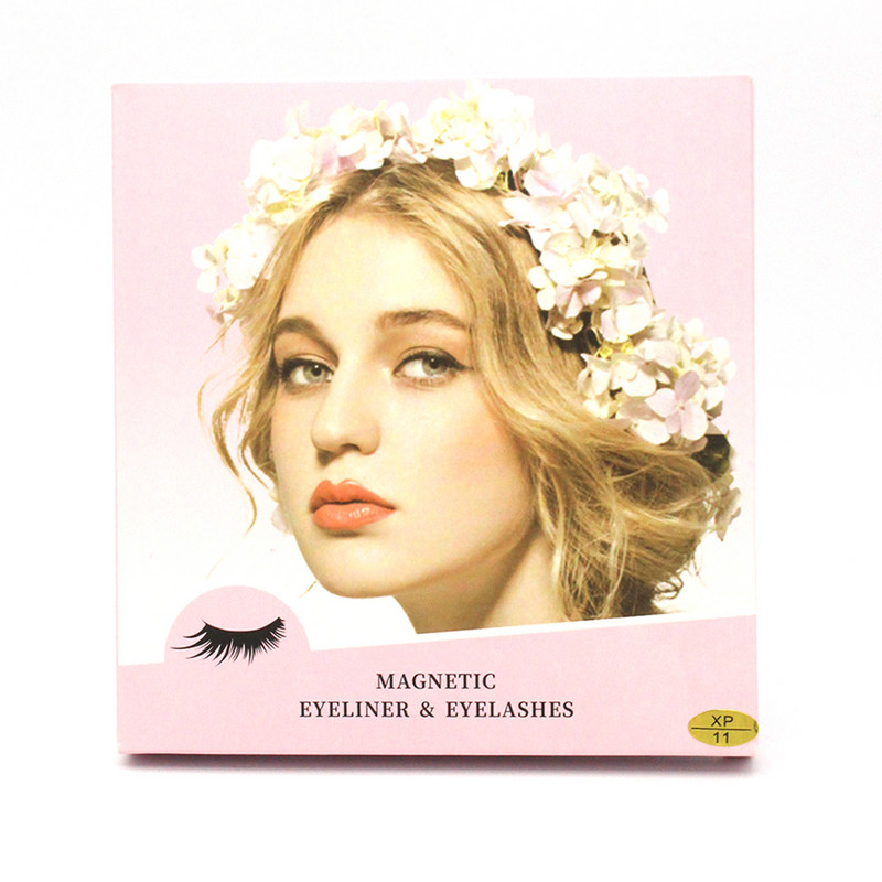5 чифта магнитни мигли и комплект очна линия Естествени фалшиви мигли Течна очна линия и водоустойчив комплект пинсети Инструменти за грим