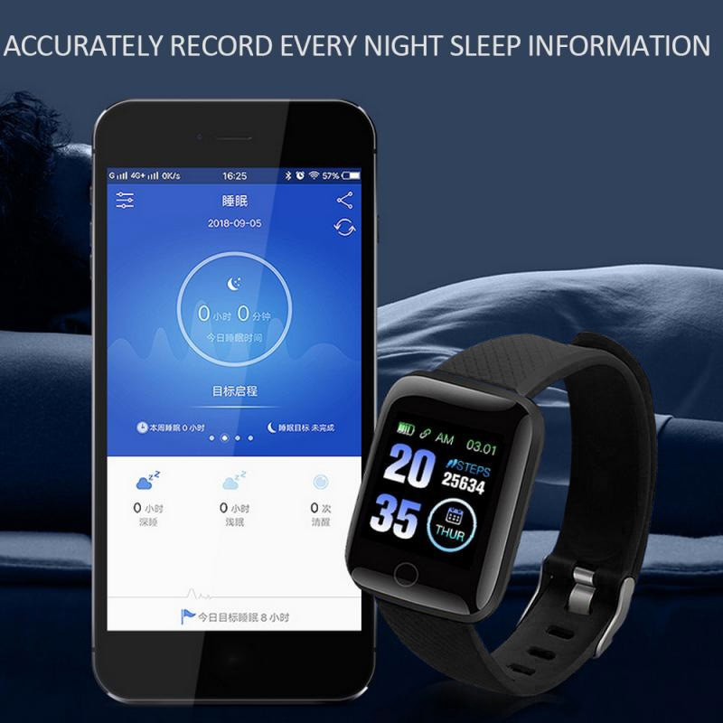 Plus pametna narukvica, sportska narukvica D13, narukvica s ekranom u boji, sportski pedometar, Bluetooth podsjetnik, otkucaji srca, krvni tlak