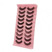 10 pari/kutija Debele umjetne trepavice Bush Exaggerate 3D Effect Višekratna kovrčava Alat za Noć vještica Kemijska vlakna Ljepota Umjetne trepavice