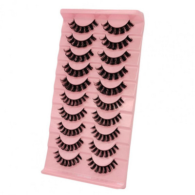 10 pari/kutija Debele umjetne trepavice Bush Exaggerate 3D Effect Višekratna kovrčava Alat za Noć vještica Kemijska vlakna Ljepota Umjetne trepavice