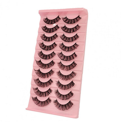 10 pari/kutija Debele umjetne trepavice Bush Exaggerate 3D Effect Višekratna kovrčava Alat za Noć vještica Kemijska vlakna Ljepota Umjetne trepavice