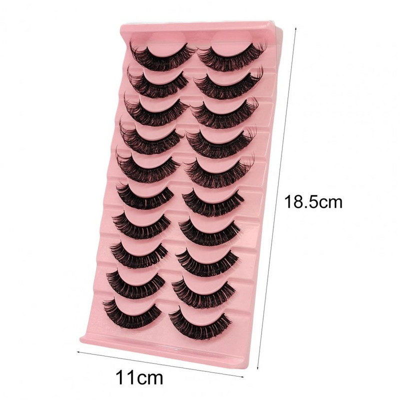 10 pari/kutija Debele umjetne trepavice Bush Exaggerate 3D Effect Višekratna kovrčava Alat za Noć vještica Kemijska vlakna Ljepota Umjetne trepavice