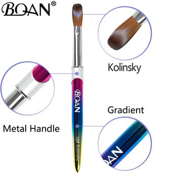 BQAN #8-#18 Kolinsky Acrylic Nail Brush 3D Pure Handmade Nail Brushes For Acrylic Application Σετ επαγγελματικών πινέλων νυχιών τέχνης