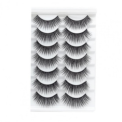 14 perechi de gene artificiale negre, pufoase, dense, din fibre chimice, frumusețe, gene false pentru ochi