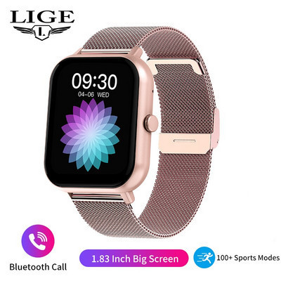 Ceas inteligent LIGE Bluetooth Call Bărbați Femei Ecran tactil complet Ceas sport Fitness Bărbați Ceasuri inteligente Femei Smartwatch