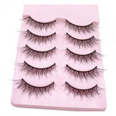 Viltus skropstas Modes acu zīmuļa efekts dabīgs aplauzums Cross Faux Eyelashes priekš Cosplay mākslīgās skropstas skropstu grims