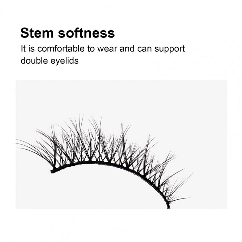 Фалшиви мигли Моден ефект на очна линия Естествен грим Кръстосани изкуствени мигли за косплей Изкуствени мигли Грим за мигли