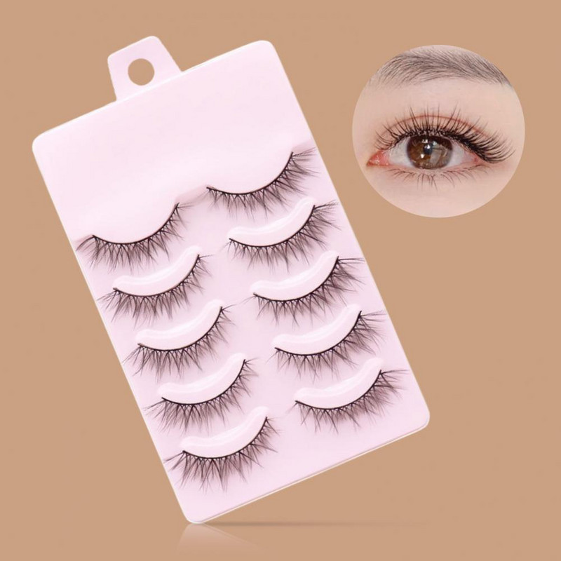 Фалшиви мигли Моден ефект на очна линия Естествен грим Кръстосани изкуствени мигли за косплей Изкуствени мигли Грим за мигли