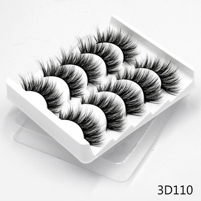 GROINNEYA 5 Pairs Mink Lashes mākslīgās skropstas ūdeles mākslīgās skropstas Dramatic Volume Lashes Skropstu pieaudzēšana grimam