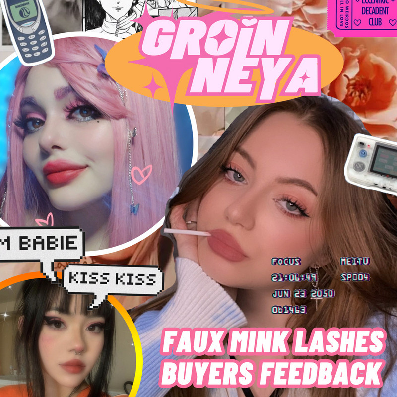 GROINNEYA 5 чифта Норкови мигли Изкуствени мигли Норкови изкуствени мигли Драматични обемни мигли Удължаване на мигли за грим