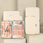 Manikűr készlet Pedikűr készletek körömvágó rozsdamentes acél professzionális körömvágó eszközök Travel Case Kit körömkészlet körömszerszámokkal