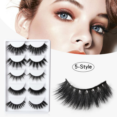 MAGEFY 5 Pairs 3D Mink Lashes Natural Kunstripsmed Dramatic Volume Fake Lashes Makeup Ripsmepikendus Siidripsmed