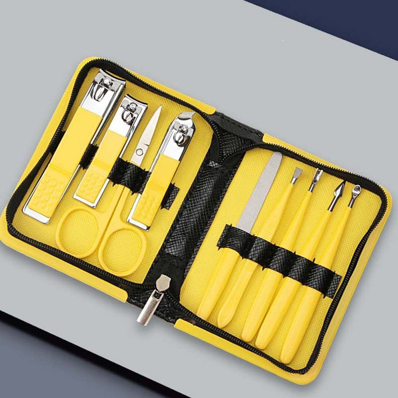 1 set de foarfece pentru unghii de călătorie set de pensete pentru sprâncene din oțel inoxidabil pentru manichiură pilă pentru unghii instrumente de îngrijire a unghiilor pentru piele moartă
