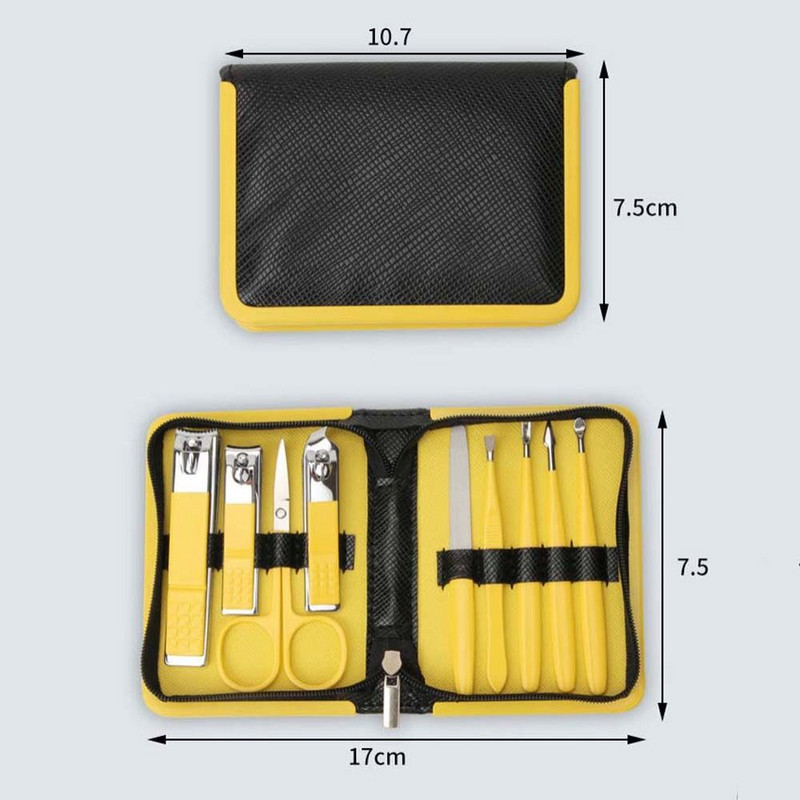1 set de foarfece pentru unghii de călătorie set de pensete pentru sprâncene din oțel inoxidabil pentru manichiură pilă pentru unghii instrumente de îngrijire a unghiilor pentru piele moartă