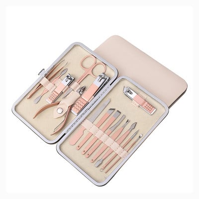 Set de tăietoare de unghii cu foarfece Set de instrumente de tăiat Kit de manichiură din oțel inoxidabil pentru pedichiură tăietor portabil 7 până la 18 buc.