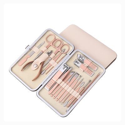 Set de tăietoare de unghii cu foarfece Set de instrumente de tăiat Kit de manichiură din oțel inoxidabil pentru pedichiură tăietor portabil 7 până la 18 buc.