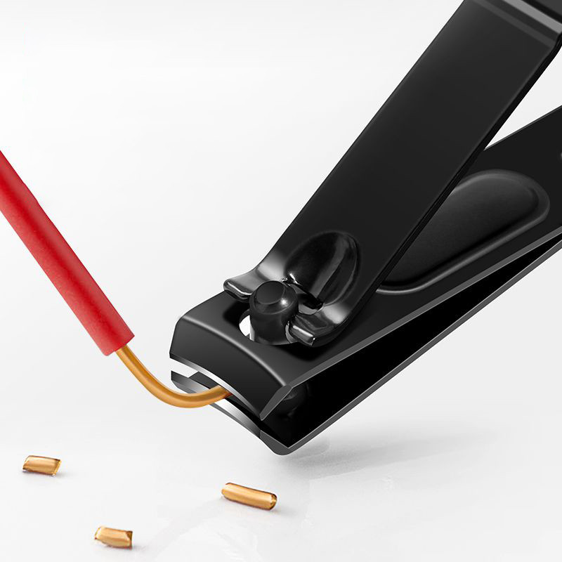 Germania, 6 buc. Seturi portabile de manichiură de lux Seturi de pedichiură, negru strălucitor, set de tăietor de unghii, instrumente de îngrijire personală, foarfece pentru sprâncene