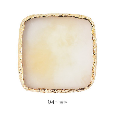 Instrument de pictură pentru unghii Paleta de rășină Golden Edge Manichiură Instrument de vopsea de culoare Frunză rotundă Placă de formă pătrată