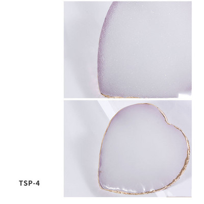 Instrument de pictură pentru unghii Paleta de rășină Golden Edge Manichiură Instrument de vopsea de culoare Frunză rotundă Placă de formă pătrată