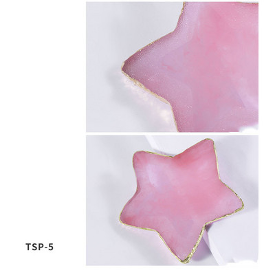 Instrument de pictură pentru unghii Paleta de rășină Golden Edge Manichiură Instrument de vopsea de culoare Frunză rotundă Placă de formă pătrată