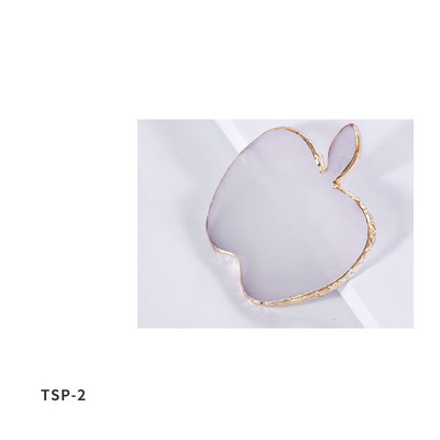 Instrument de pictură pentru unghii Paleta de rășină Golden Edge Manichiură Instrument de vopsea de culoare Frunză rotundă Placă de formă pătrată