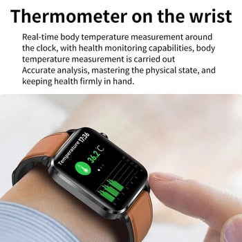 2023 Нов интелигентен часовник за измерване на кръвната захар Мъже Sangao Laser Treat Health Heart Rate Кръвно налягане Sport Smartwatch Жени Глюкомер Часовник