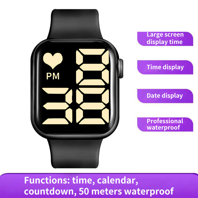 2021 Ceas inteligent nou, bărbați, femei, cu ecran tactil complet, ceas sport fitness, IP67, rezistent la apă, ceas pătrat