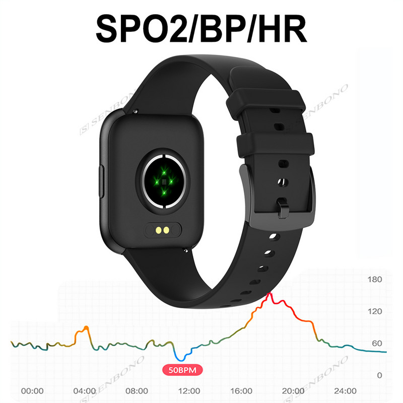 SENBONO 2023 Ceas inteligent pentru bărbați, femei, IP68, Tracker fitness, cadrane personalizate, pentru sport, pentru Android IOS
