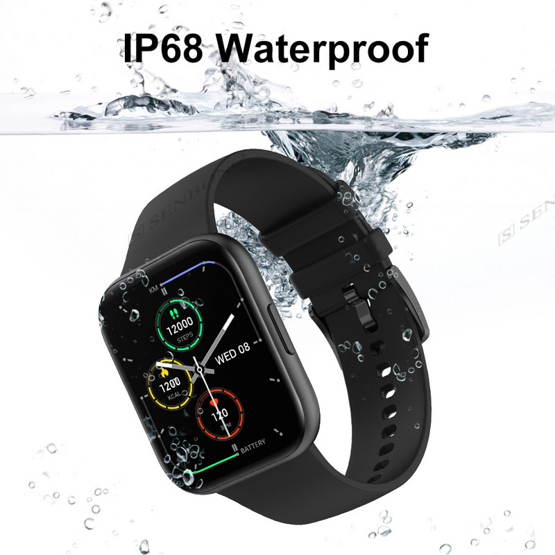 SENBONO 2023 Ceas inteligent pentru bărbați, femei, IP68, Tracker fitness, cadrane personalizate, pentru sport, pentru Android IOS