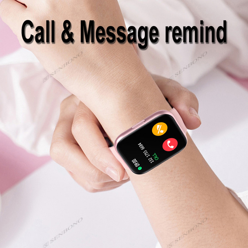 SENBONO 2023 Ceas inteligent pentru bărbați, femei, IP68, Tracker fitness, cadrane personalizate, pentru sport, pentru Android IOS